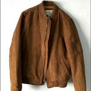 Men’s Faux Suede Brown Bomber jacket (Aeropostale)